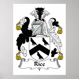 Póster Rice Family Crest