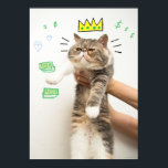 Póster Rich King Cat<br><div class="desc">Ahora tu gato puede seguir las huellas venerables de las estrellas felinas más brillantes de Internet. Personalizar este diseño subiendo la foto de tu gato e instantáneamente convierte a tu gato en una celebridad de Internet. (Diseños inspirados en el libro Cómo hacer de tu gato un libro de celebridades de...</div>