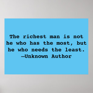Póster Rich Man Quote