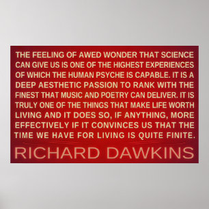 Póster Richard Dawkins   Ciencia Maravilla Nos Da Poster