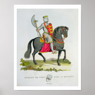 Póster Richard I, rey de Inglaterra (1157-99), 1194, de '