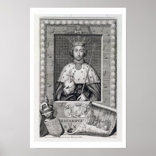 Póster Richard II (1367-1400) Rey de Inglaterra 1377-99,  (Frente)