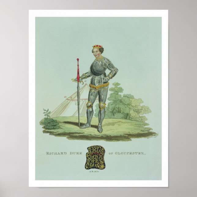 Póster Richard III (1452-85) 1470, grabado por W. Maddock (Frente)