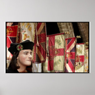 Póster Richard III y banderas de la heráldica