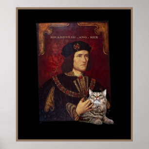 Póster Richard III y su gato
