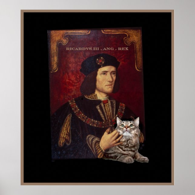 Póster Richard III y su gato (Frente)