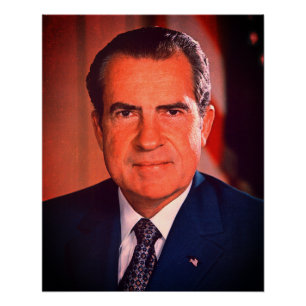 Póster Richard Nixon, político estadounidense, presidente