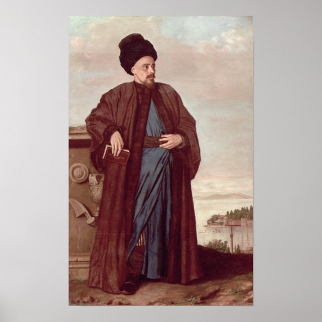Póster Richard Pococke con traje oriental, 1738 (Frente)