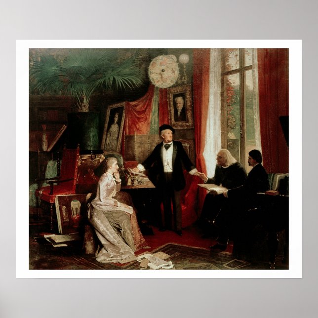 Póster Richard Wagner con Franz Liszt y Liszt (Frente)