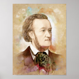 Póster Richard Wagner Retrait im Aquarell Style
