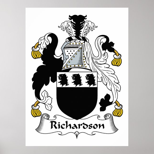 Póster Richardson Family Crest (Frente)