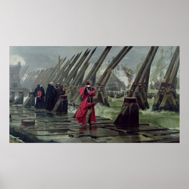Póster Richelieu en la pared marina de La Rochelle, 1881 (Frente)