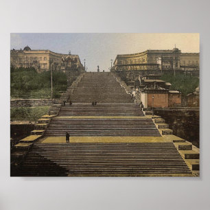Póster Richelieu Stair, Odessa, Rusia (es decir, Ucrania)