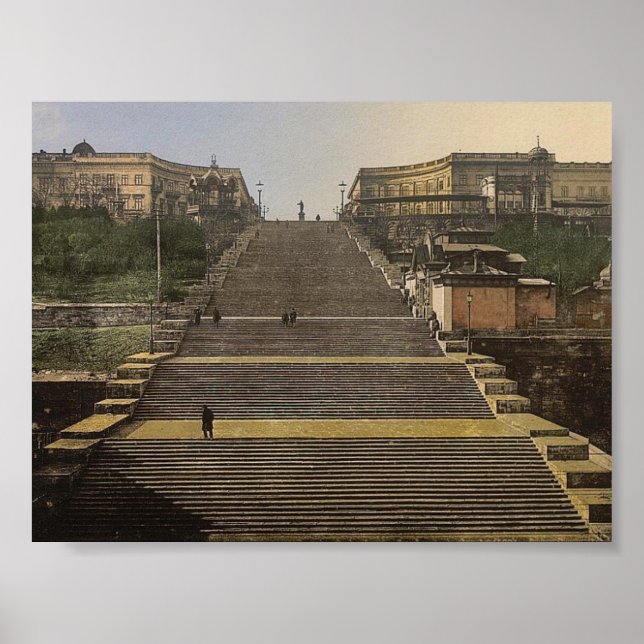 Póster Richelieu Stair, Odessa, Rusia (es decir, Ucrania) (Frente)