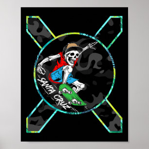 Póster Richhotwave Santa Cruz Esqueleto Patinaje Skat