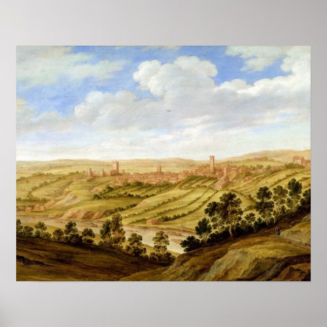 Póster Richmond Castle, Yorkshire, c.1640-41 (oil on pane (Frente)