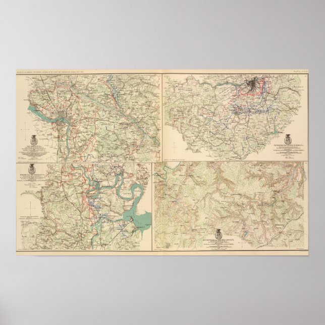 Póster Richmond, Petersburgo, cinco horquillas (Frente)