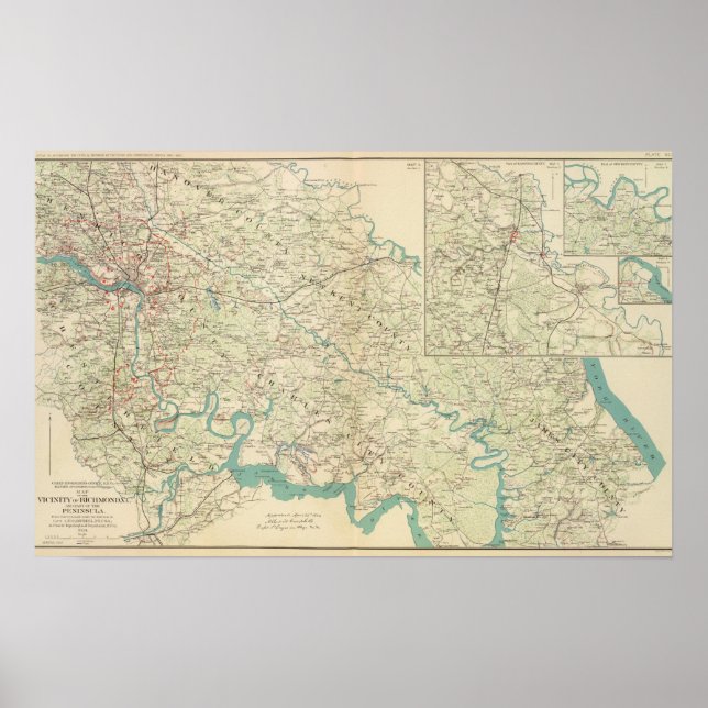 Póster Richmond, Va, Península (Frente)