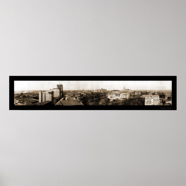 Póster Richmond, VA Skyline Photo 1912 (Frente)