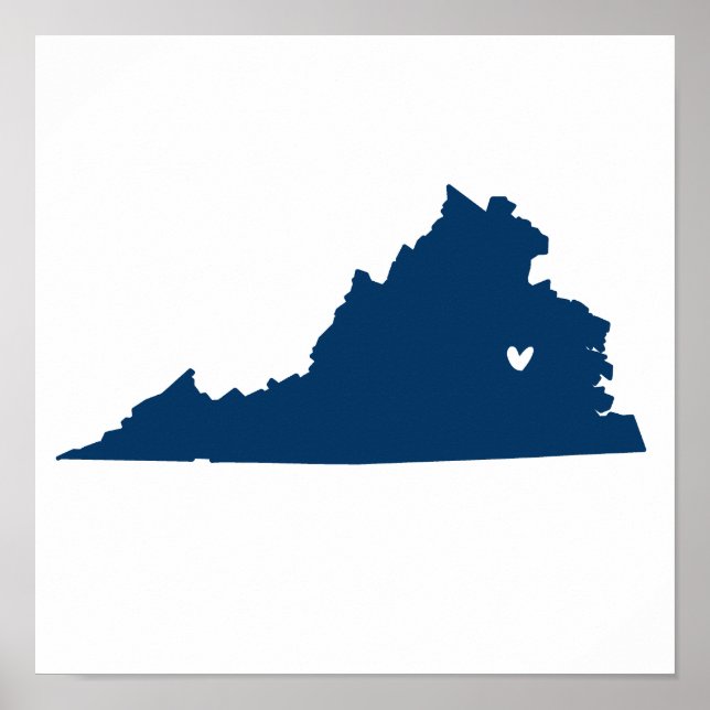 Póster Richmond, Virginia Love (Frente)