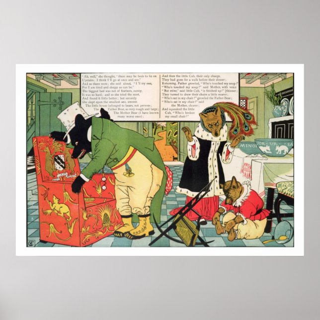 Póster Ricitos de oro y los tres osos (Frente)