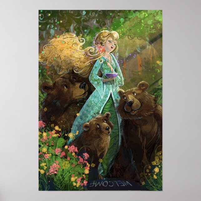 Póster Ricitos de oro y los tres osos (Frente)