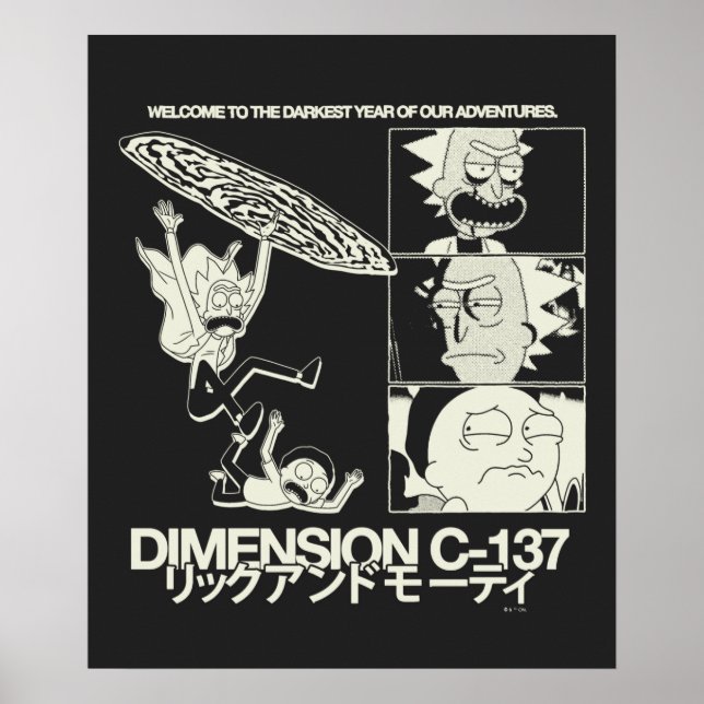Póster RICK AND MORTY™ | Dimensión C-137 (Frente)