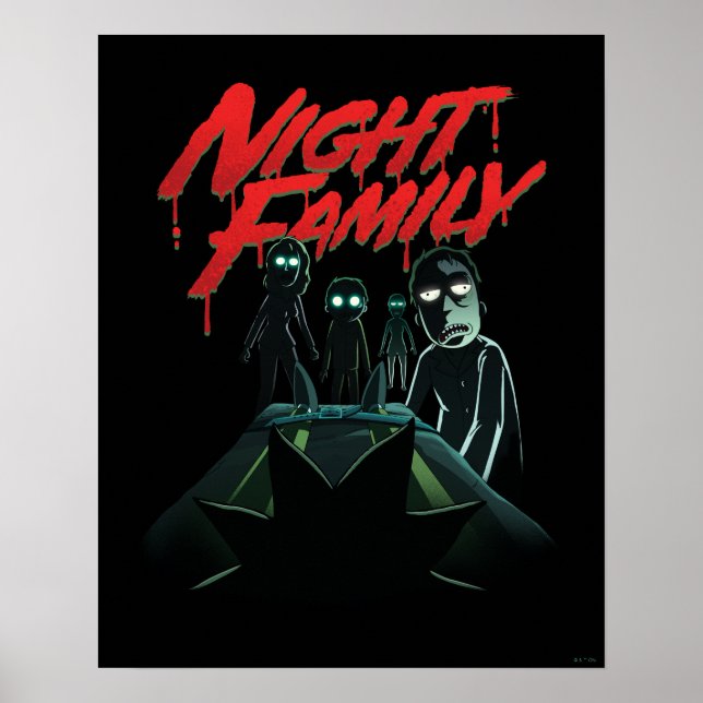 Póster RICK AND MORTY™ | Familia nocturna (Frente)