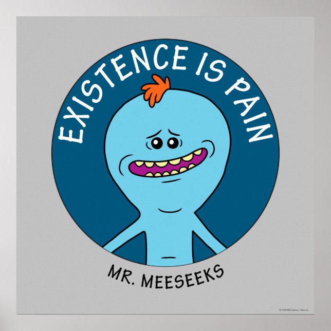 Póster RICK AND MORTY™ | La Existencia Es Dolor (Frente)