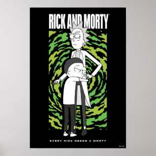 Póster RICK AND MORTY™   Morty Hugging Rick