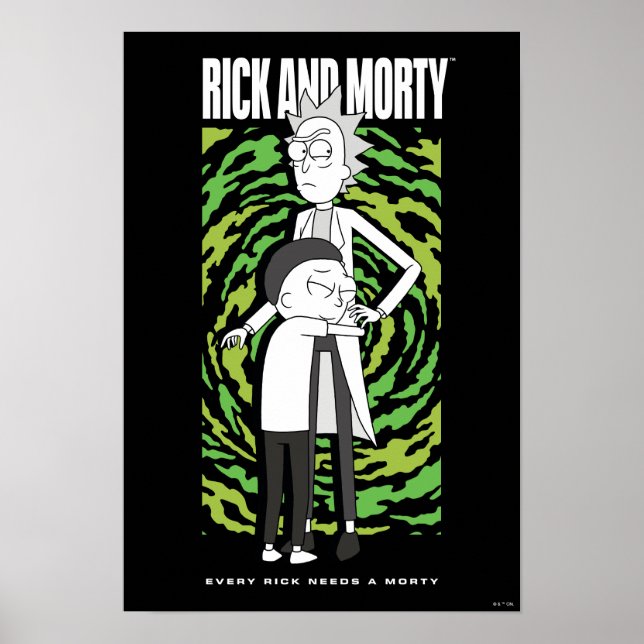 Póster RICK AND MORTY™ | Morty Hugging Rick (Frente)
