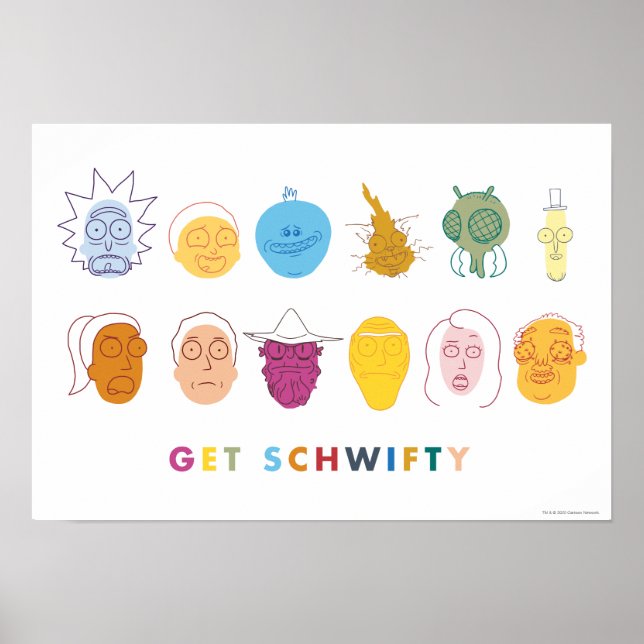 Póster RICK AND MORTY™ | Obtener Schwifty (Frente)