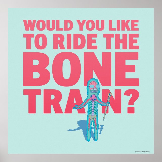 Póster RICK AND MORTY™ | Parque de la Anatomía - Tren óse (Frente)