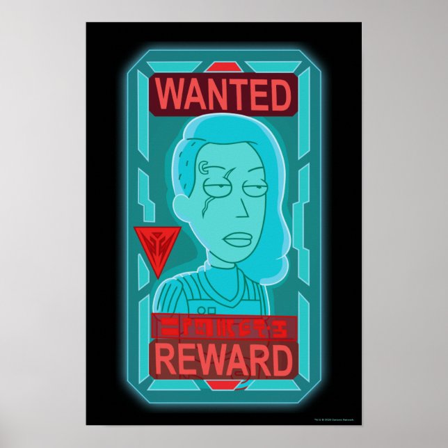 Póster RICK AND MORTY™ | Poster de Space Beth Wanted (Frente)