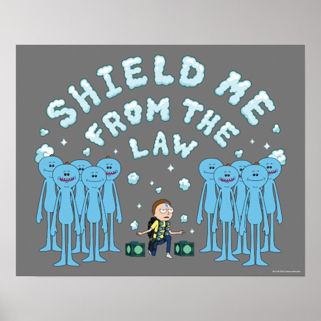 Póster RICK AND MORTY™ | Protegerme De La Ley (Frente)