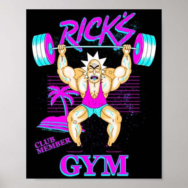 Póster Rick And Morty Ricks Gym Club Member  (Frente)