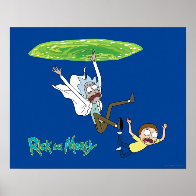 Póster RICK AND MORTY™ | Salir Del Portal (Frente)
