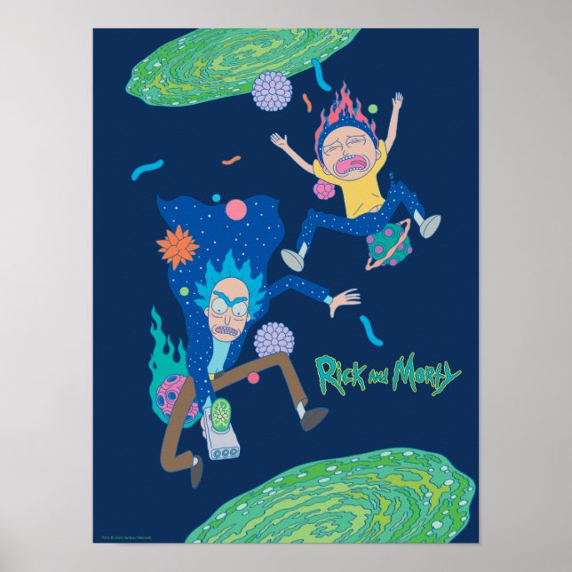 Póster RICK AND MORTY™ | Salto del portal infectado (Frente)