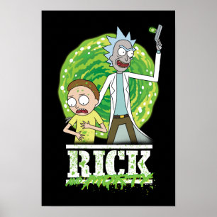 Póster RICK AND MORTY™   Splash verde