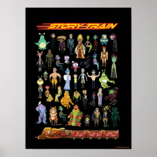 Póster RICK AND MORTY™   Tren de historias
