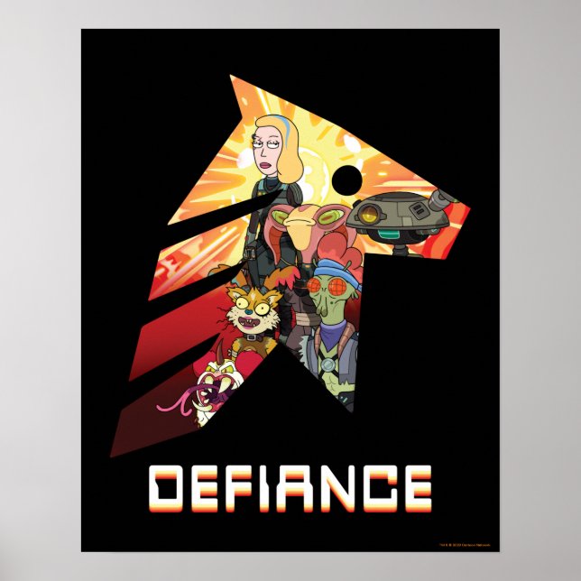 Póster RICK AND MORTY™ | Tripulación de Defiance Espacial (Frente)