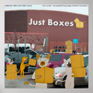 Póster Rick London Big Box Stores Para Cats Comic