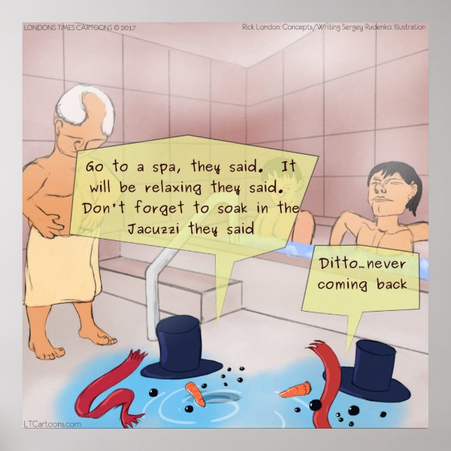 Póster Rick London Comic Snowman Funny Poster (Frente)