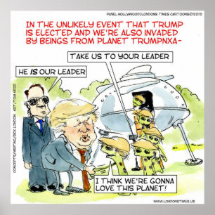 Póster Rick London Funny Planet Trump Poster