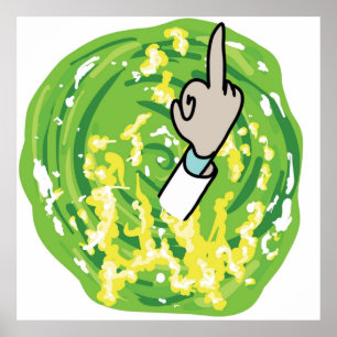 Póster Rick Middle Finger