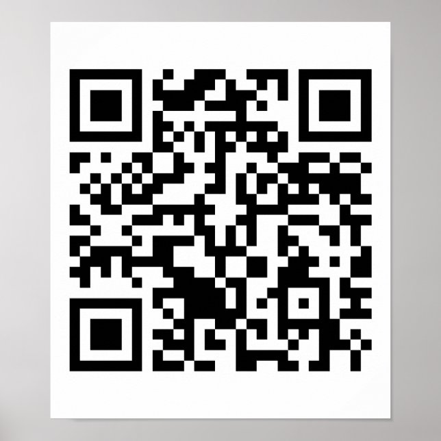 Póster Rick Roll QR Code Rickrolled (Frente)