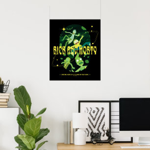 Póster Rick y Morty Falling Citation Badge