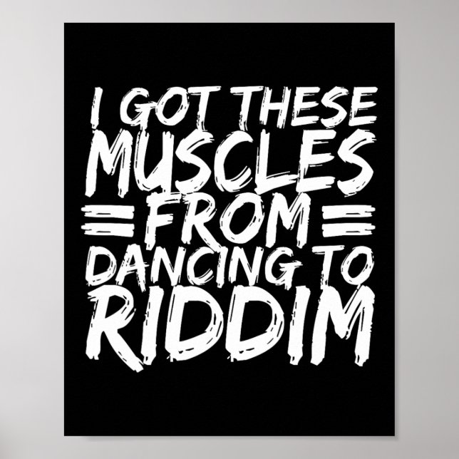 Póster Riddim Dancing Music Maker Edm B Music Lover Riddi (Frente)