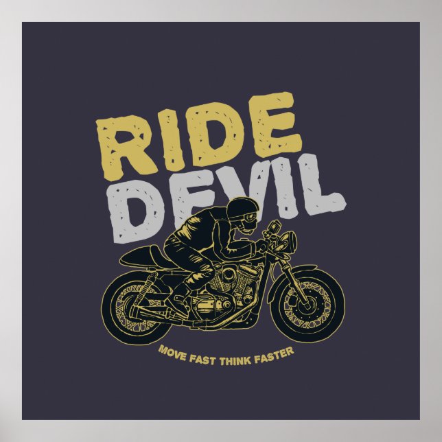 Póster 🔥 Ride Devil: Muévete Rápido, Piensa Más Rápido!  (Frente)