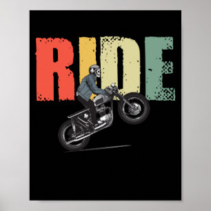 Póster RIDE Motocross Moto Dirt Bike Sport